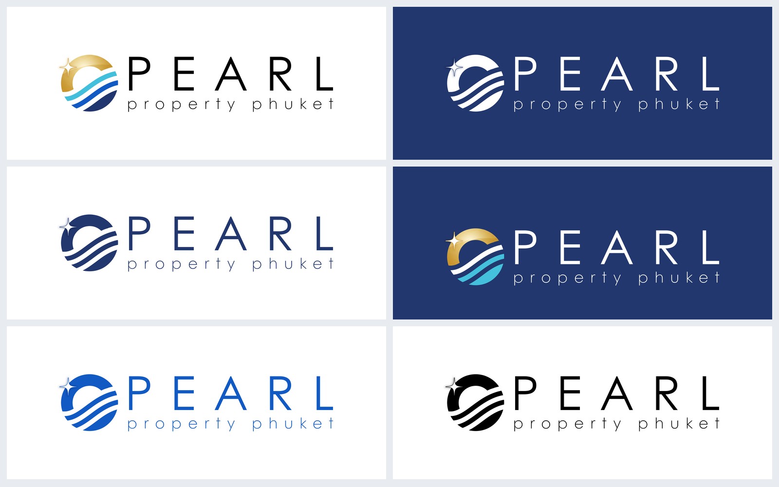 Pearl Property Phuket logo suite Pearl Property Phuket logo suite by Spectrum Media Solutions
