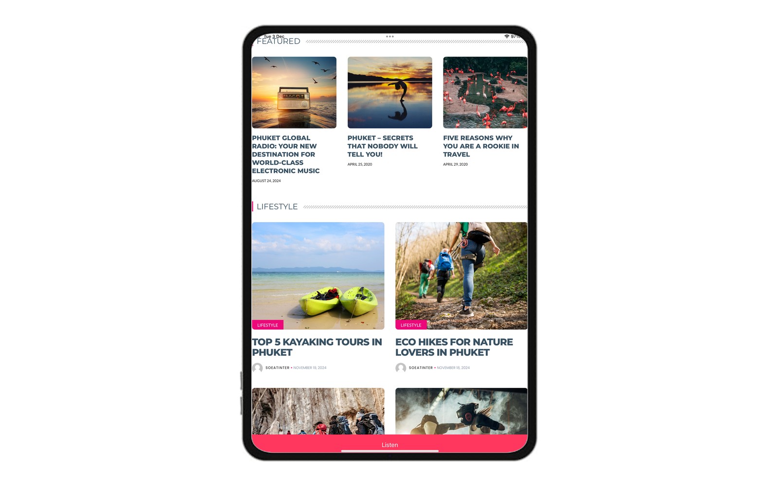 Phuket Global Radio iPad app