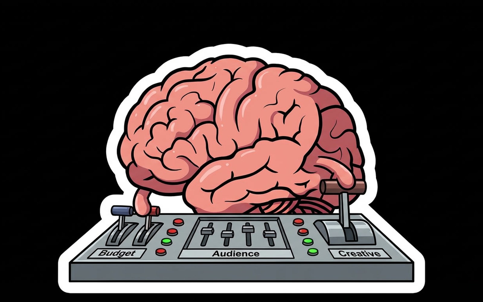Brain mixing desk character