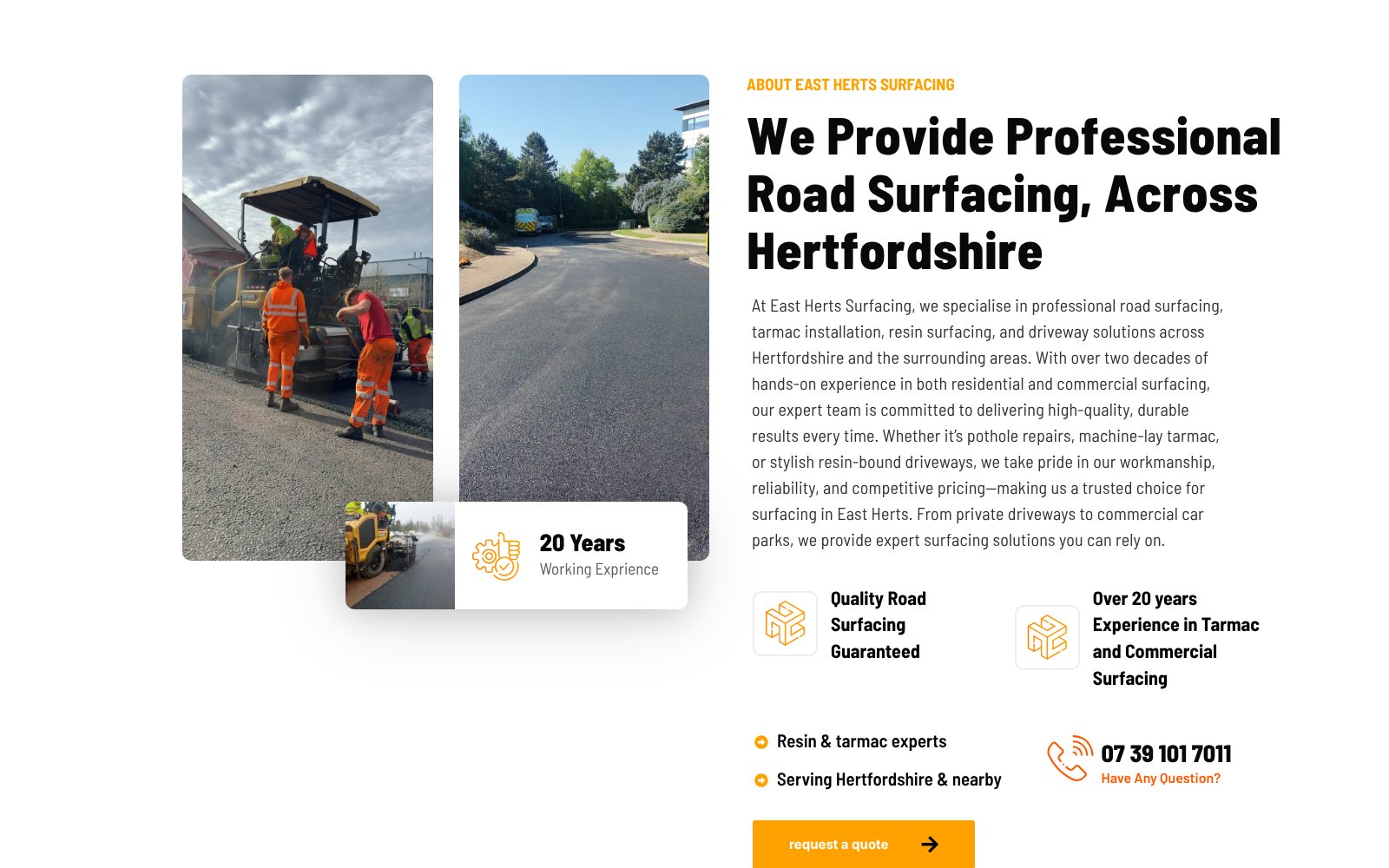 East Herts Surfacing website 2