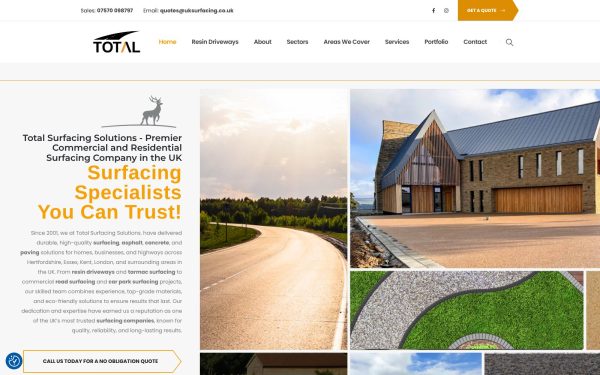 Total Surfacing Solutions website 1 Total Surfacing Solutions website by Spectrum Media Solutions