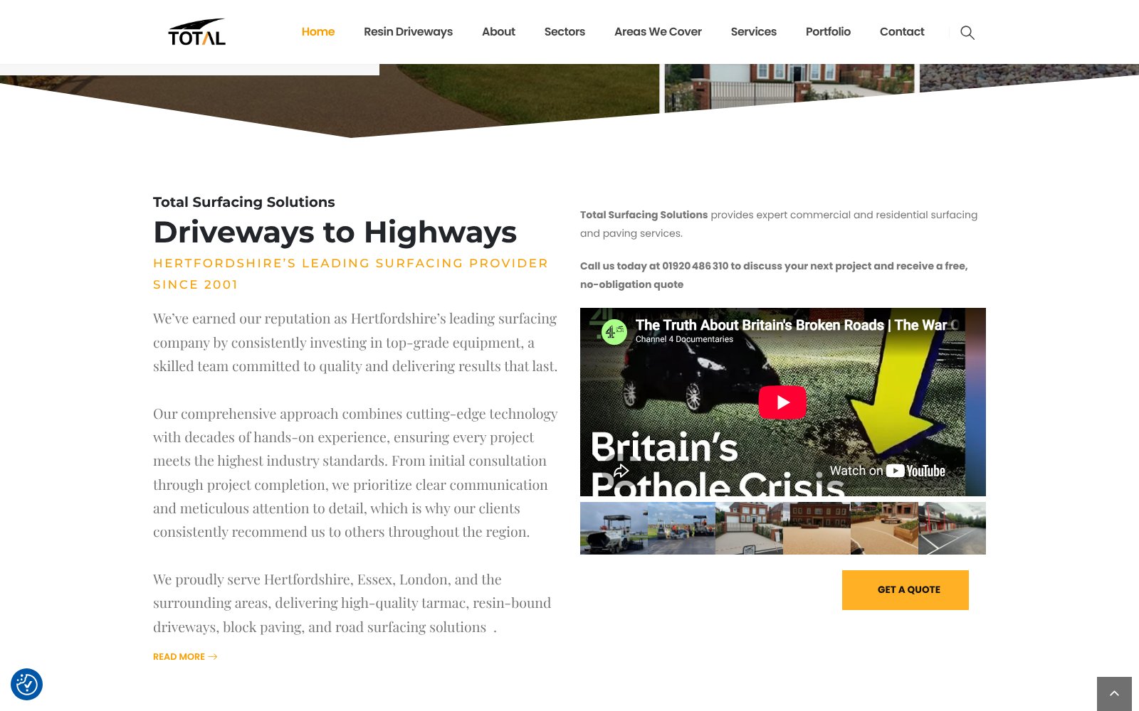 Total Surfacing Solutions website 2